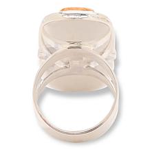 Jay King Sterling Silver Orange Spiny Ring