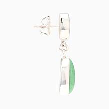 Jay King Sterling Silver Peridot and Variscite Drop Earrings