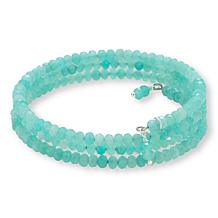 Jay King Sterling Silver Peruvian Amazonite Bead Coil Bracelet