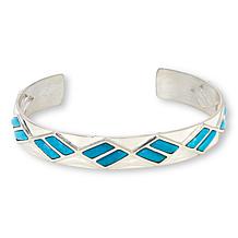 Jay King Sterling Silver Peruvian Turquoise 7" Cuff Bracelet