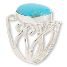 Jay King Sterling Silver Peruvian Turquoise Oval Ring