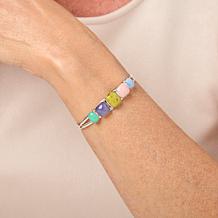 Jay King Sterling Silver Rainbow Multi-Opal Cuff Bracelet