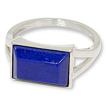 Jay King Sterling Silver Rectangular Lapis Ring