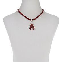 Jay King Sterling Silver Red Jasper Pendant with Necklace