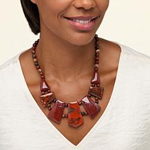 Jay King Sterling Silver Red Moss Jasper Necklace