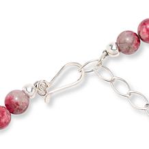 Jay King Sterling Silver Red Thulite Bead Necklace