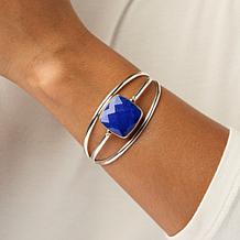 Jay King Sterling Silver Rhodochrosite & Lapis Reversible Flip Cuff