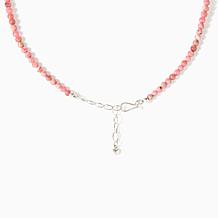 Jay King Sterling Silver Rhodochrosite & Mother of Pearl Necklace