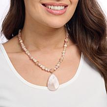 Jay King Sterling Silver Sakura Chalcedony 18" Necklace