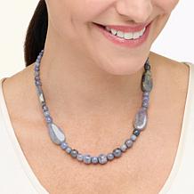 Jay King Sterling Silver Tanzanite Bead 18" Necklace