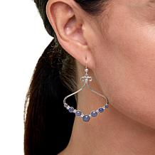 Jay King Sterling Silver Tanzanite Drop Earrings