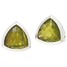 Jay King Sterling Silver Triangular-Cut Peridot Stud Earrings
