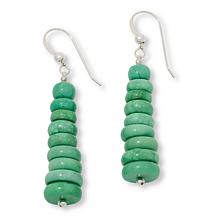 Jay King Sterling Silver Variscite Bead Dangle Earrings