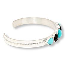 Jay King Turq Campitos Smokey Quartz Sterling Silver Cuff
