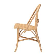 Jaylyn Natural Rattan Dining Chair with Crisscross Base