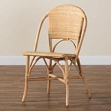 Jaylyn Natural Rattan Dining Chair with Crisscross Base