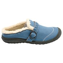 JBU Riley Faux Leather Slip-On Mule with Faux Shearling Collar