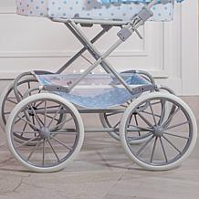 JC Toys Berenguer Boutique Deluxe Royal Baby Doll Pram in Blue