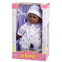 JC Toys La Baby Doll with Purple Onesie