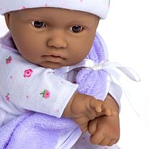 JC Toys La Baby Doll with Purple Outfit