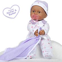JC Toys La Baby Doll with Purple Outfit