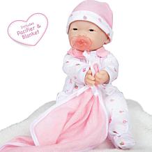 JC Toys La Baby Doll with White and Pink Flower Outfit