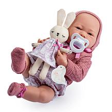 JC Toys La Newborn ROYAL Collection 15in Real Girl Baby Doll -Pink Set