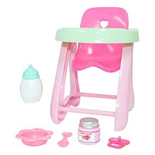 JC Toys Lil Cutesies 9" Baby Doll and High Chair Feeding Time Gift Set