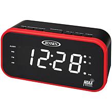 Jensen JEP-150 AM/FM NOAA Weather Band Clock Radio with Weather Alert