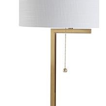 Jonathan Y Alyssa 24.5" Metal Marble LED Table Lamp White and Gold