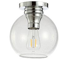Jonathan Y Atlas 7.75" Metal & Bubbled Glass LED Flush Mount Light