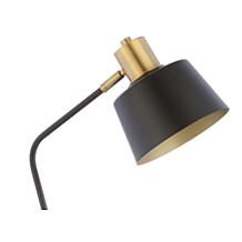 JONATHAN Y Black and Brass Gold Rochelle 23" Metal LED Task Lamp