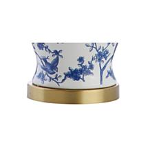 JONATHAN Y Blue and White Penelope 22" Chinoiserie LED Table Lamp