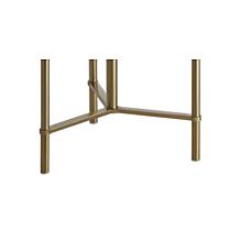 JONATHAN Y Brass Charles 59" Metal Glass LED Side Table and Floor Lamp