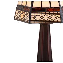 JONATHAN Y Bronze Carter Tiffany-Style 12" LED Table Lamp