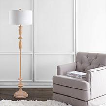 JONATHAN Y Brown Wood Finish Aldrin 63.5" Resin LED Floor Lamp