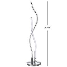 JONATHAN Y Chrome Cairo 26.25" LED Integrated Table Lamp
