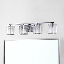 Jonathan Y Chrome Coco Prism Vintage Glam Vanity Light 6.25x29.75x6.75