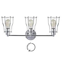 JONATHAN Y Chrome Evelyn 24" 3-light Metal Vanity Light