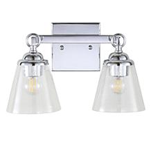 JONATHAN Y Chrome Marion 12.75" 2-light Hurricane Vanity Light