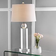 JONATHAN Y Clear Charlotte 28.5" Crystal LED Table Lamp