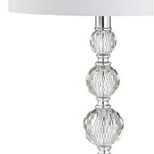 JONATHAN Y Clear Chrome Nala 28.5" Crystal LED Set of 2 Table Lamps