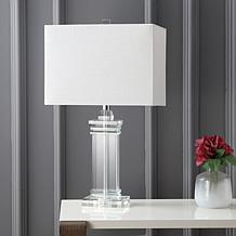 JONATHAN Y Clear Ophelia 26.5" Crystal LED Table Lamp