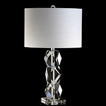 JONATHAN Y Clear Sofia 26" Crystal LED Table Lamp