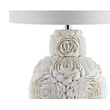 JONATHAN Y Cream Seashell Rosette 24" LED Table Lamp