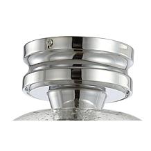Jonathan Y Domenic 7.75" Metal and Bubbled Glass LED Flush Mount Light