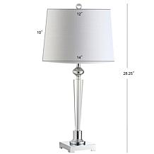 Jonathan Y Foster 28.25" Crystal and Chrome LED Table Lamp