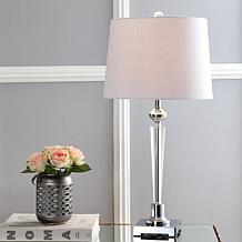 Jonathan Y Foster 28.25" Crystal and Chrome LED Table Lamp