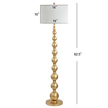 JONATHAN Y Gold Adriana 62.5" Metal LED Floor Lamp