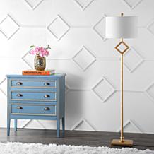 JONATHAN Y Gold Leaf Juno 62.5" Metal LED Floor Lamp